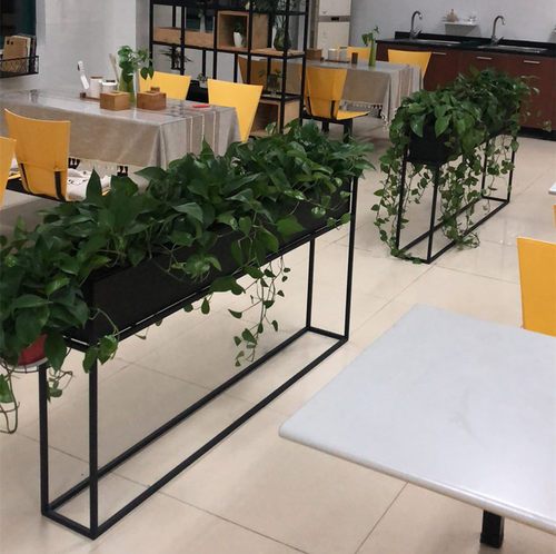 餐厅隔断花架铁艺围栏户外庭院花槽咖啡厅奶茶店外摆长条花箱栅i.