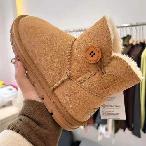 真皮儿童雪地靴仪十辰加厚雪地棉