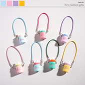 新款 可爱卡通迷你小奶瓶钥匙扣挂件包包挂饰小礼品汽车书包小红书