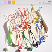 DIY小红书百搭手机壳吊坠奶油珠子汽车钥匙挂件男女精致礼物