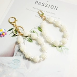 Брендовые ретро маленькие изысканные ключи от машины из жемчуга, сумка, подвеска