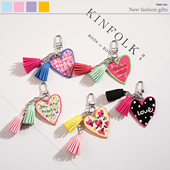 DIY DIY原创爱心钥匙扣挂件可爱卡通包包挂饰情侣礼物钥匙扣挂饰