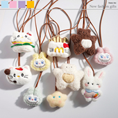 新款 卡通毛绒可爱小兔子公仔配饰原创软萌全身兔少女心包包挂件