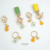 创意麻将与金钱袋钥匙扣好运发财Airpods挂件皮条失包包小挂饰