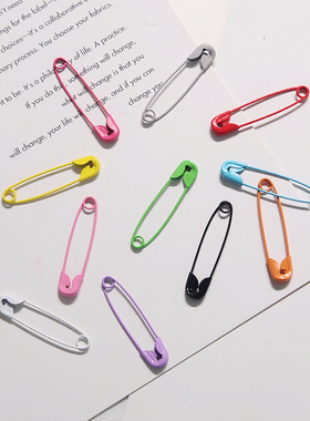 简易彩色儿童别针烤漆金属小别针扣28mm小号吊牌服装别针