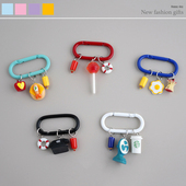 多巴胺彩色钥匙扣可爱包包挂件汽车挂件手机创意钥匙扣diy挂饰