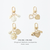 ins创意可爱仙女森系字母桃心贝壳AirPods保护套车钥匙扣挂件