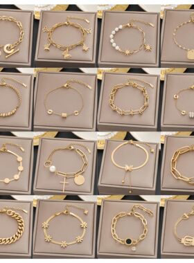 七夕百款手链选款无忧新款日韩钛钢女简约百搭ins风个性时尚手饰