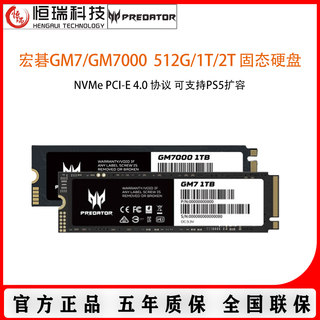 宏碁掠夺者GM7000/GM7 1T 2T PCI-E 4.0台式机电脑NVME固态硬盘