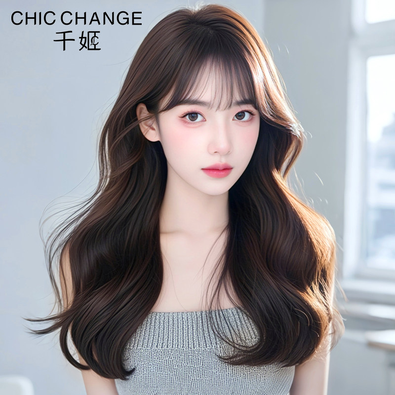 千姬全真人发大波浪假发
