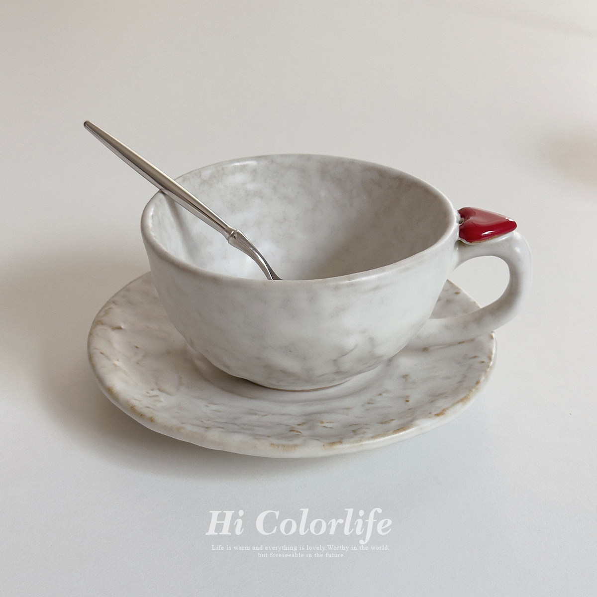 阿莫尔印记 复古咖啡杯碟套精致送礼物陶瓷拿铁杯拉花杯下午茶杯