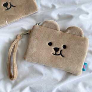 韩国jelly 赵丽颖腐笑熊panggom卡包双层拉链钱包护照小包 bubble