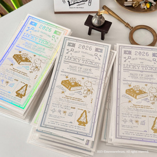 韩国mewmewbeam 2026年LUCKY TICKET 全息卡片留言卡 1张