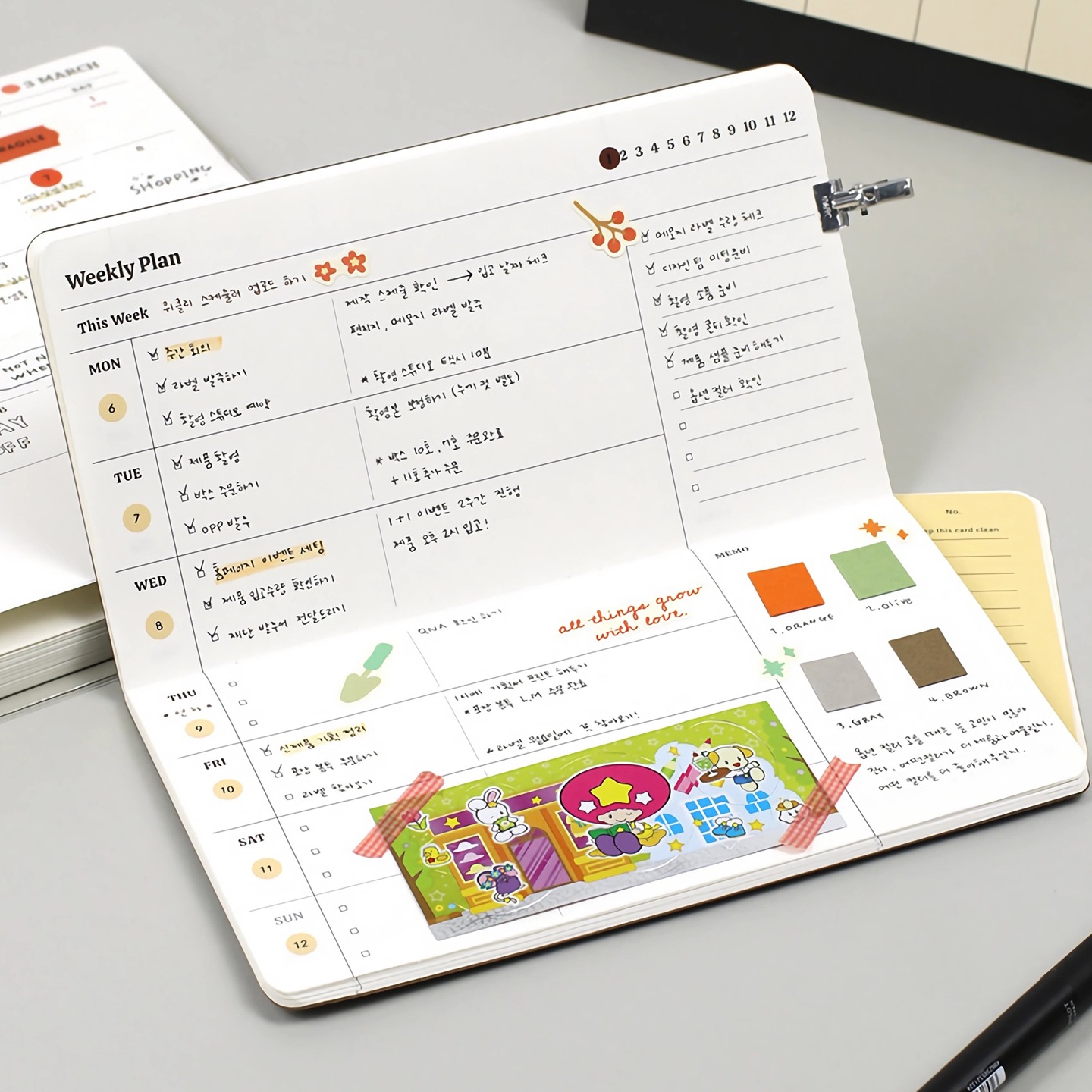 韩国Paperian提醒周计划本月计划