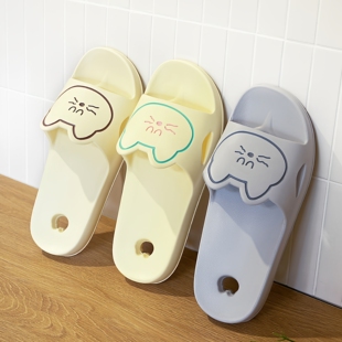 韩国romane可爱猫咪防滑居家浴室洗澡拖鞋舒适男女情侣游泳一字拖