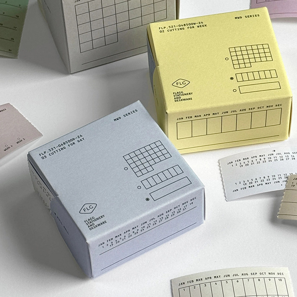 韩国flagg抽拉周月计划自律贴纸