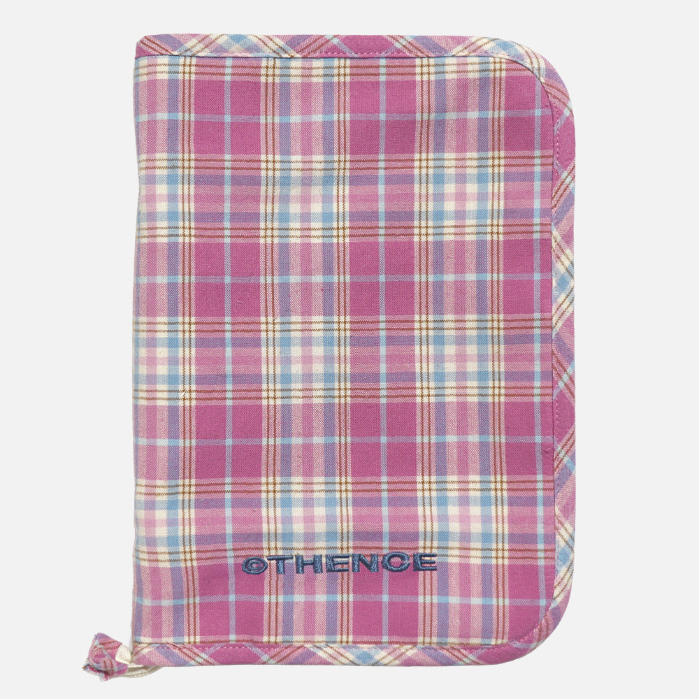 韩国thence 可爱格子棉布A5活页封面套 A6拉链收纳包封面套,文具电教/文化用品/商务用品,日记本,淘宝优惠券,粉丝福利购,淘宝优惠卷