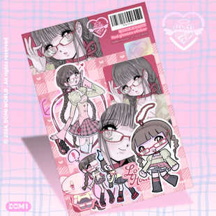 韩国Domi world  always 可爱少女人物卡通装饰切割裁剪贴纸包