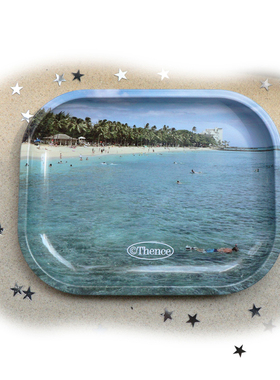 韩国THENCE 美式复古金属星星黑色收纳盘 居家首饰托盘拍照摆件