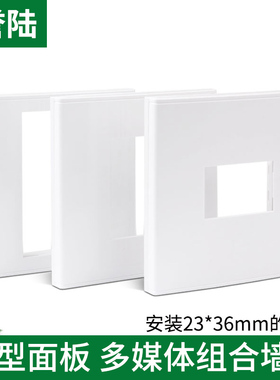 誉陆/YL HDMIVGA 音视频 有线电视 多功能86型组合面板 128面板