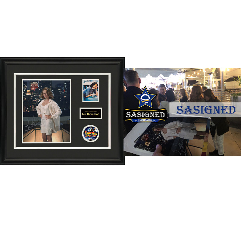 莉汤普森lea thompson  回到未来 亲笔签名照片裱框 含sa证书 sa