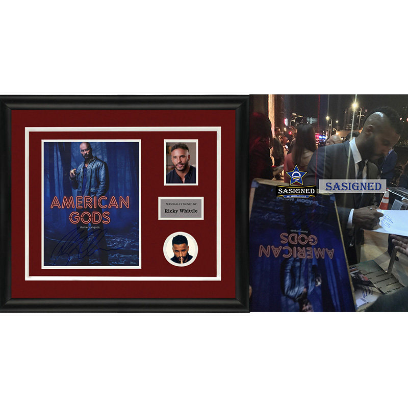 里基 怀托 ricky whittle02亲笔签名照片裱框 含sa证书 sa proof