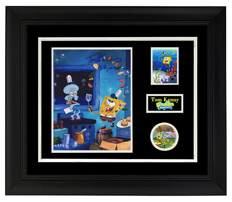 汤姆肯尼 海绵宝宝动画配音 亲笔签名照片 裱框 含sa证书