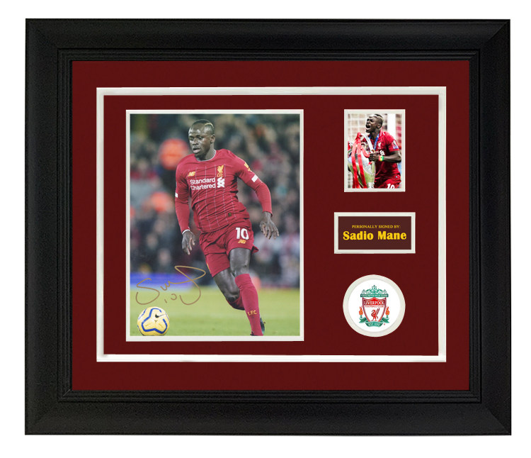 利物浦 萨迪奥 马内 亲笔签名照片 裱框 含sa证书 收藏送礼物