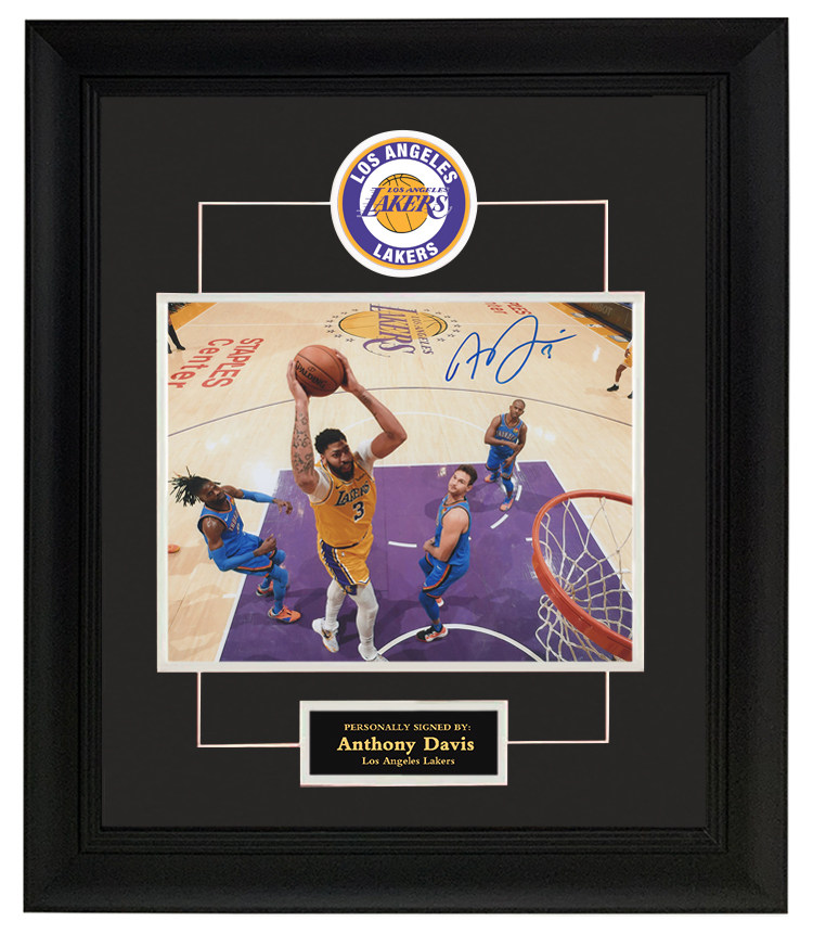 安东尼戴维斯签名照片 湖人队浓眉哥 装裱 带证书 收藏