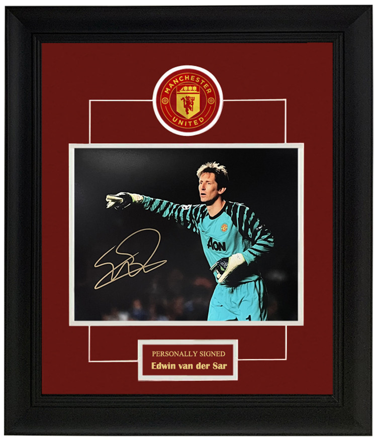 收藏 范德萨 亲笔签名 照片裱框 含sa证书 曼联门将