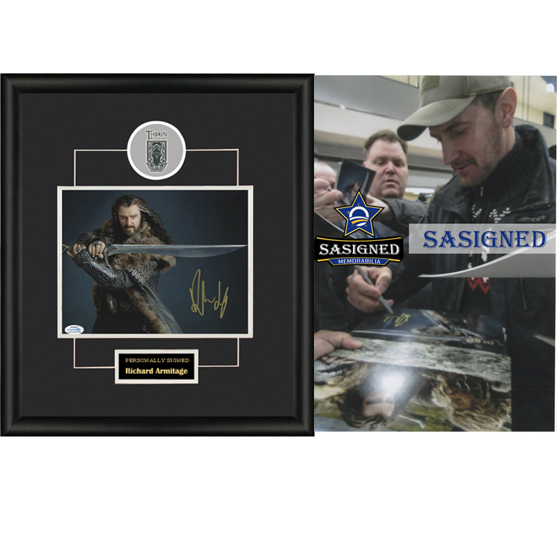 理查德阿米蒂奇矮人王索林橡木盾 亲笔签名照片含sa证书 sa proof