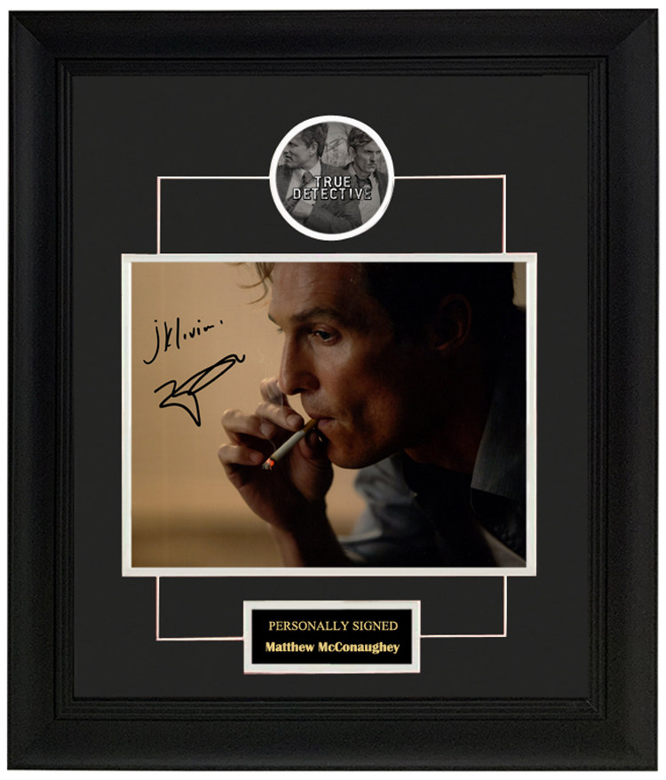 收藏 马修麦康纳 亲笔签名 照片裱框 含sa证书 真探