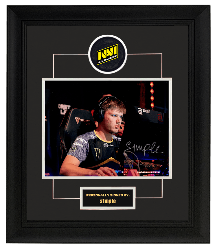 s1mple 亲笔签名 照片裱框 含sa证书 csgo navi战队