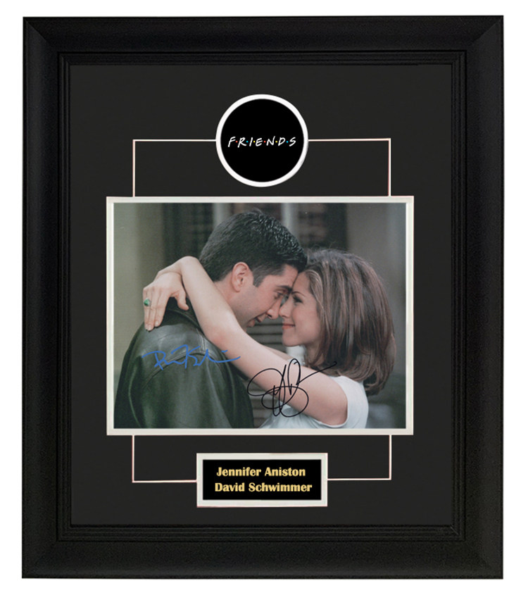 老友记friends 詹妮弗安妮斯顿 大卫修蒙 亲笔签名照片裱框 含sa证书