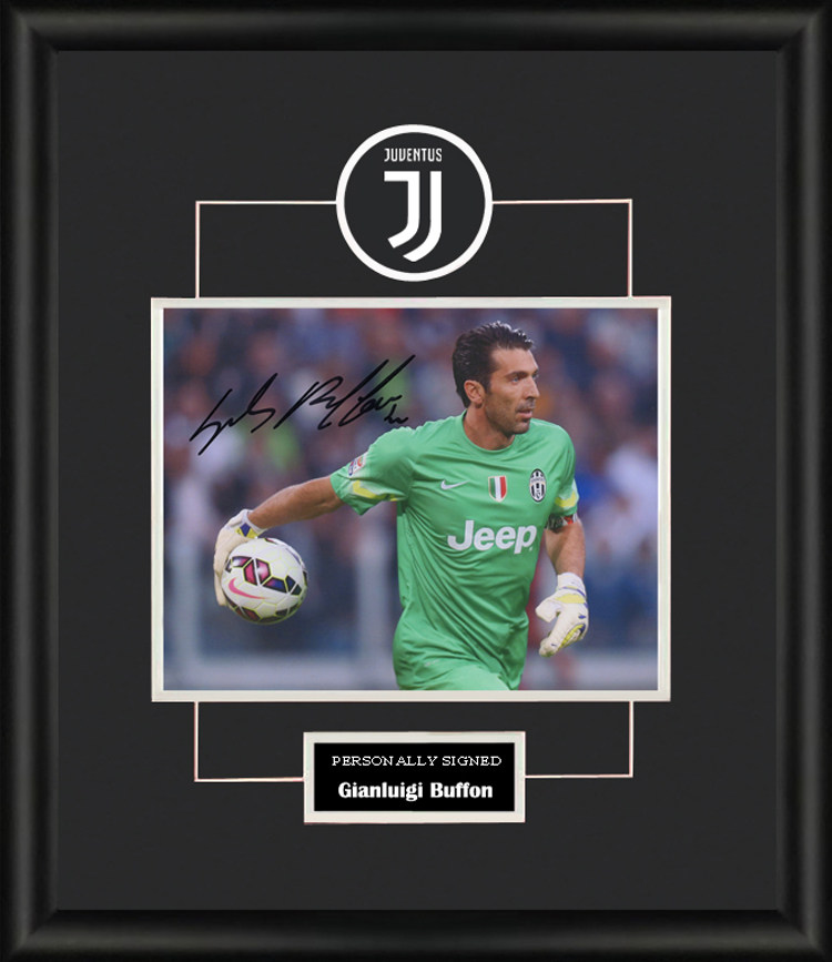 收藏 布冯 小将 亲笔签名 照片裱框 含sa证书 尤文图斯 小将