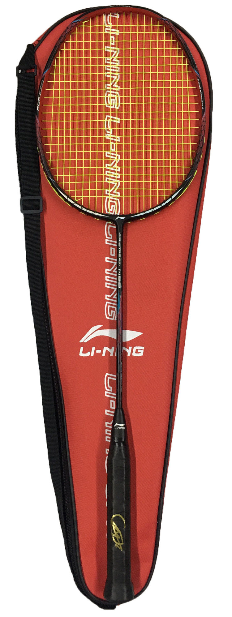 谌龙 羽毛球选手 含sa证书 亲笔签名 羽毛球拍