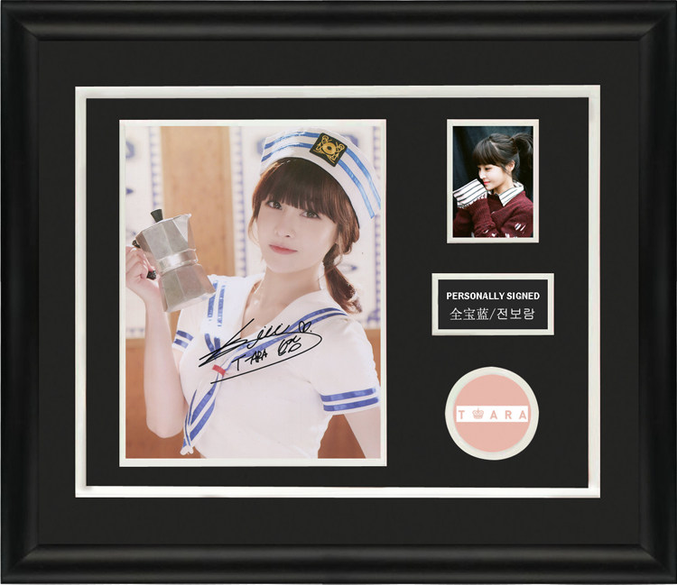 收藏 全宝蓝 亲笔签名 照片裱框 含sa证书 t-ara皇冠团成员