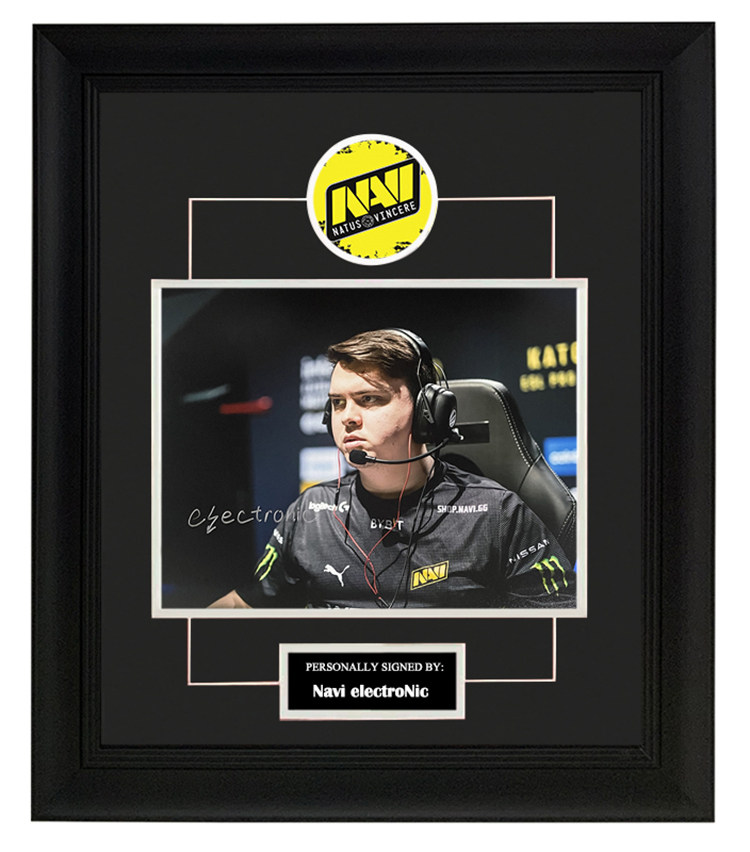 electronic 电子哥 亲笔签名照片裱框 含sa证书 navi战队 csgo