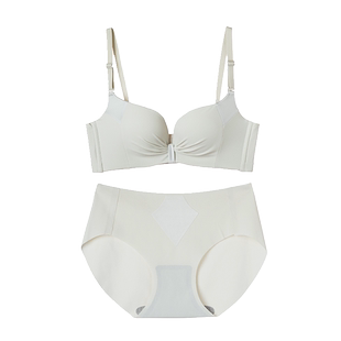 无痕内衣女夏小胸聚拢收副乳调整型薄款显小无钢圈文胸罩少女 bar