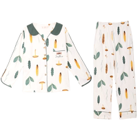 睡衣全棉中袖兩件套可外穿家居服