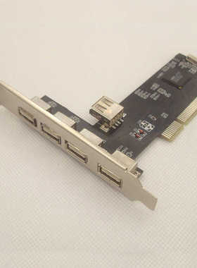 PCI转USB扩展卡4口免驱USB2.0台式机电脑机箱一拖四集线器4HUB