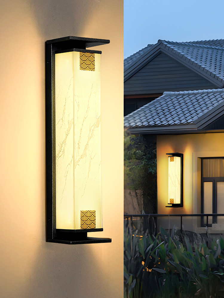新太阳能户外壁灯防水别墅庭院灯大门两侧灯柱子灯长条围墙阳台灯