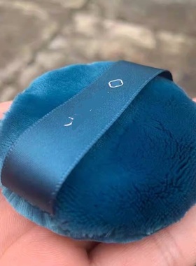 蓝色HX子空气蜜散粉定妆持久控油防水防汗遮瑕不脱妆用散粉扑6CM