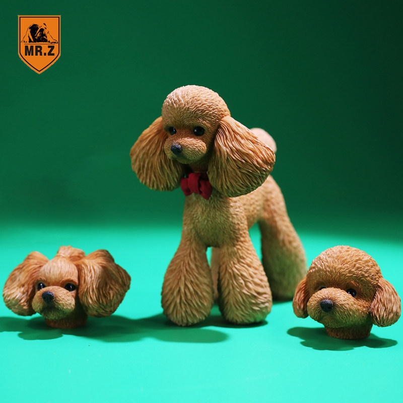 JXK1/6比例泰迪贵宾犬模型