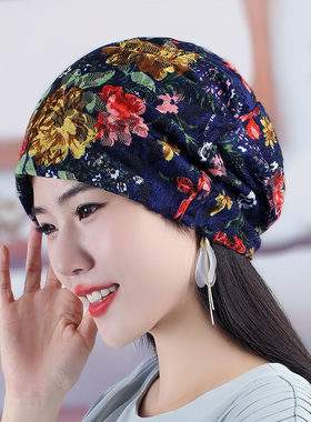 女韩版时尚四季头巾帽包头帽帽子