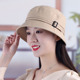 春秋天明线渔夫帽女韩版 日系卡扣盆帽糖果色宽檐帽潮显脸小布帽潮