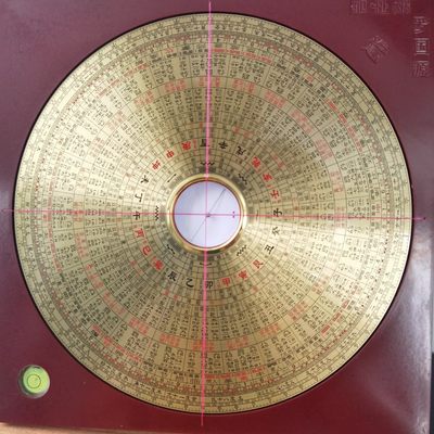 高档八运九运带玄空飞星格局提示风水罗盘边长23厘米官帽3.6公分