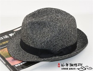 夏季时尚户外遮阳帽 防晒防紫外线男士女士草帽 大小尺码卷边礼帽