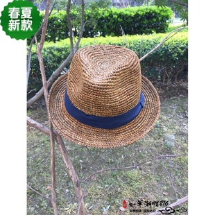 手工钩针遮阳帽太阳帽 男女神夏季 出游应有 一款 正宗拉菲草礼帽