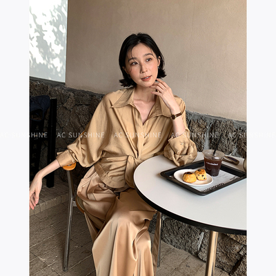 SUNSHINE通勤收腰短款衬衫女